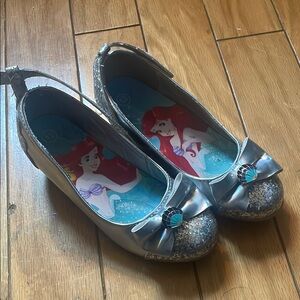 Disney Silver Glitter Kids Dress Shoes with Ariel